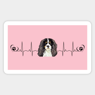 My Heart Beats for my Tri-Colored Cavalier King Charles Spaniel Sticker